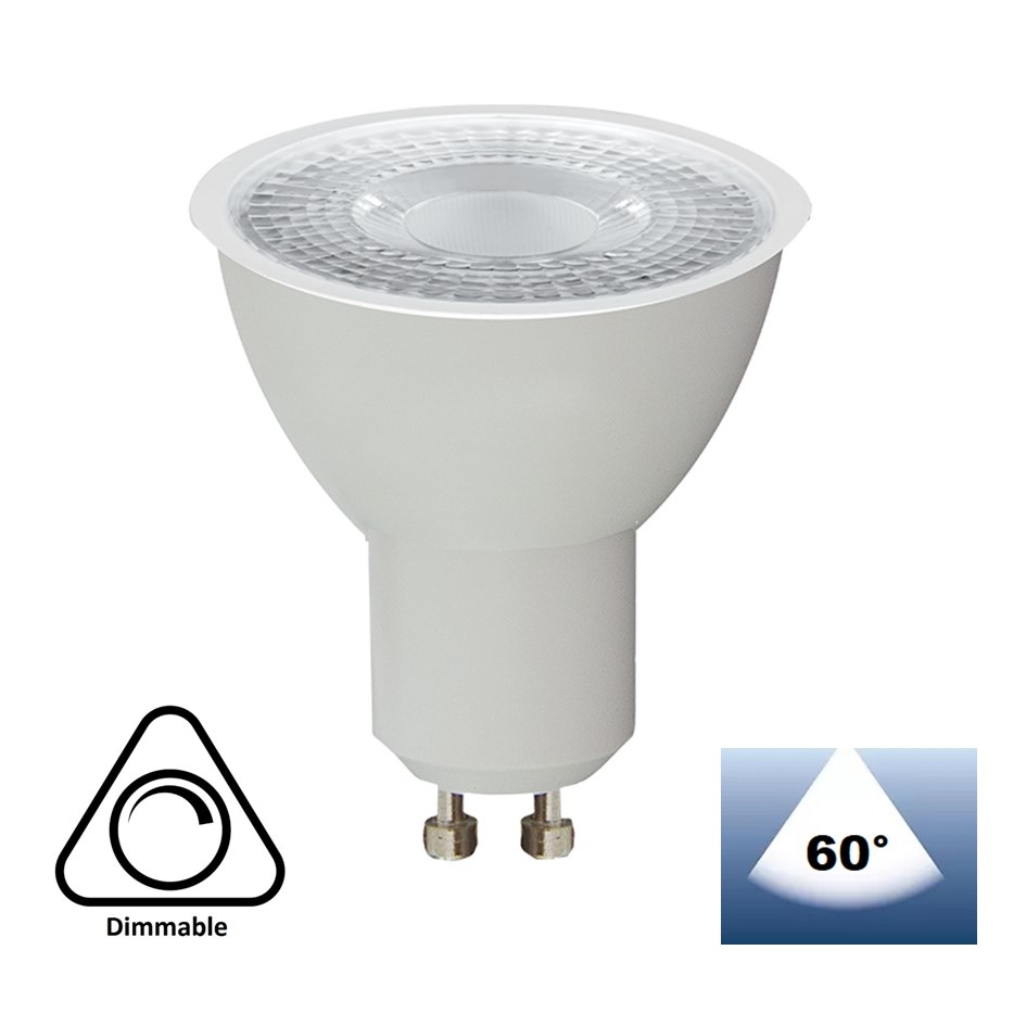 GU10 LED Spot WIT 3w, 240 Lumen, Dimbaar, Lichthoek: 60°, 2 Jaar Garantie, foto 2 van 6