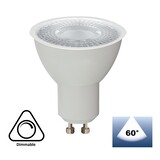 GU10 LED Spot WIT 5w, 400 Lumen, Dimbaar, Lichthoek: 60°, 2 Jaar Garantie
