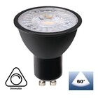 GU10 LED Spot ZWART 3w, 240 Lumen, Dimbaar, Lichthoek: 60°, 2 Jaar Garantie