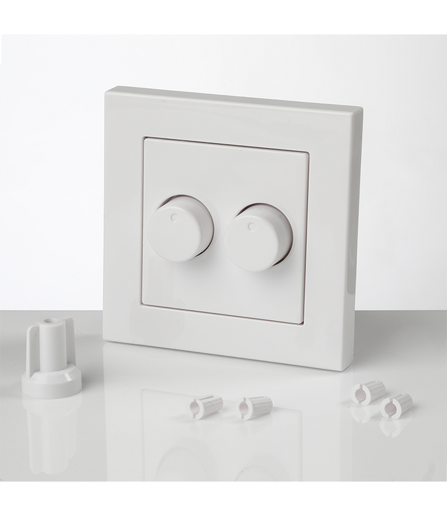 Afdekraam DUO LED Dimmer | Geschikt voor ION DUO LED Dimmer | Helder Wit