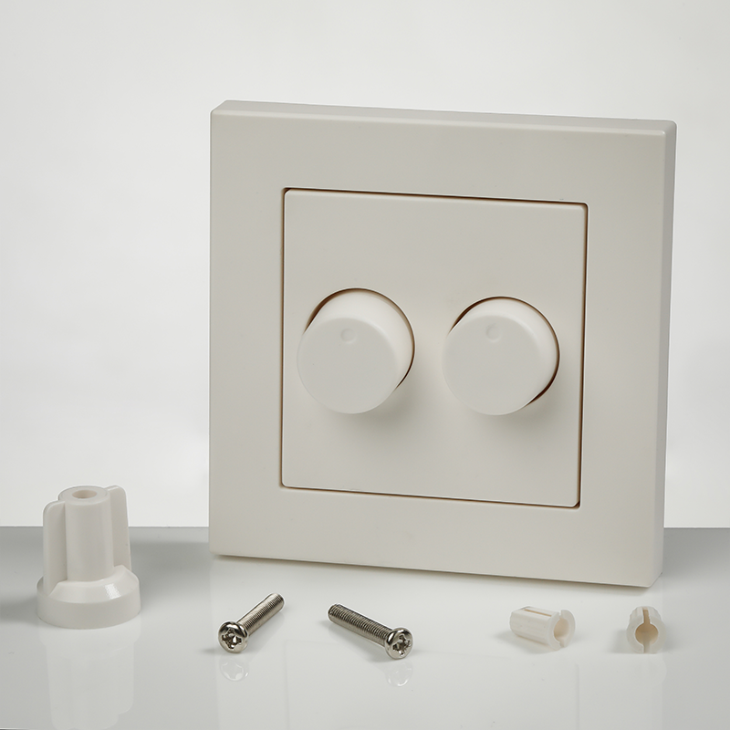 Afdekraam DUO LED Dimmer | Geschikt voor ION DUO LED Dimmer | Mat Wit, foto 2 van 2
