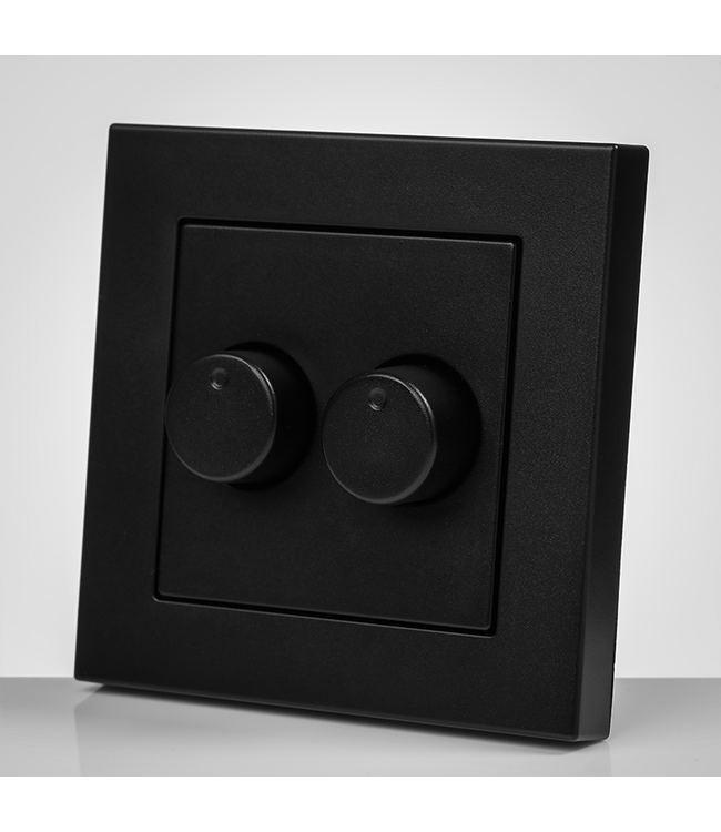 Afdekraam DUO LED Dimmer | Geschikt voor ION DUO LED Dimmer | Mat Zwart