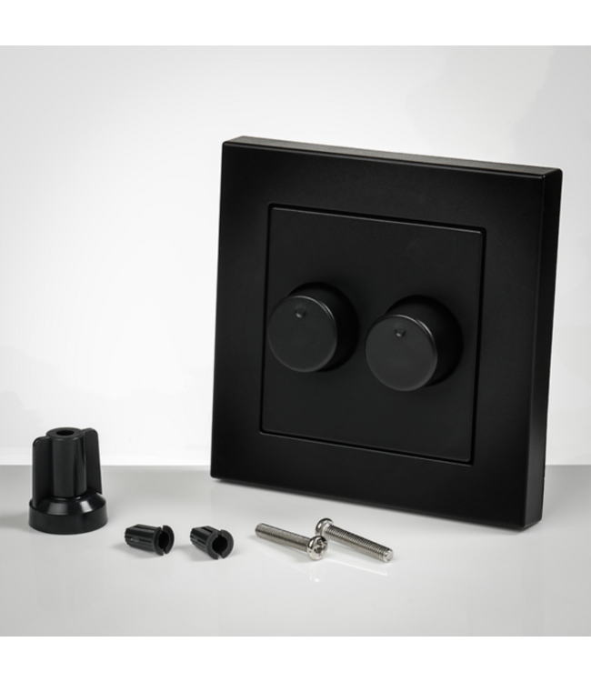 Afdekraam DUO LED Dimmer | Geschikt voor ION DUO LED Dimmer | Mat Zwart