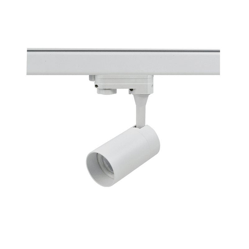 1 Fase Rail armatuur met GU10 Fitting Kort Verdiept, Witkleurige behuizing, foto 4 van 4
