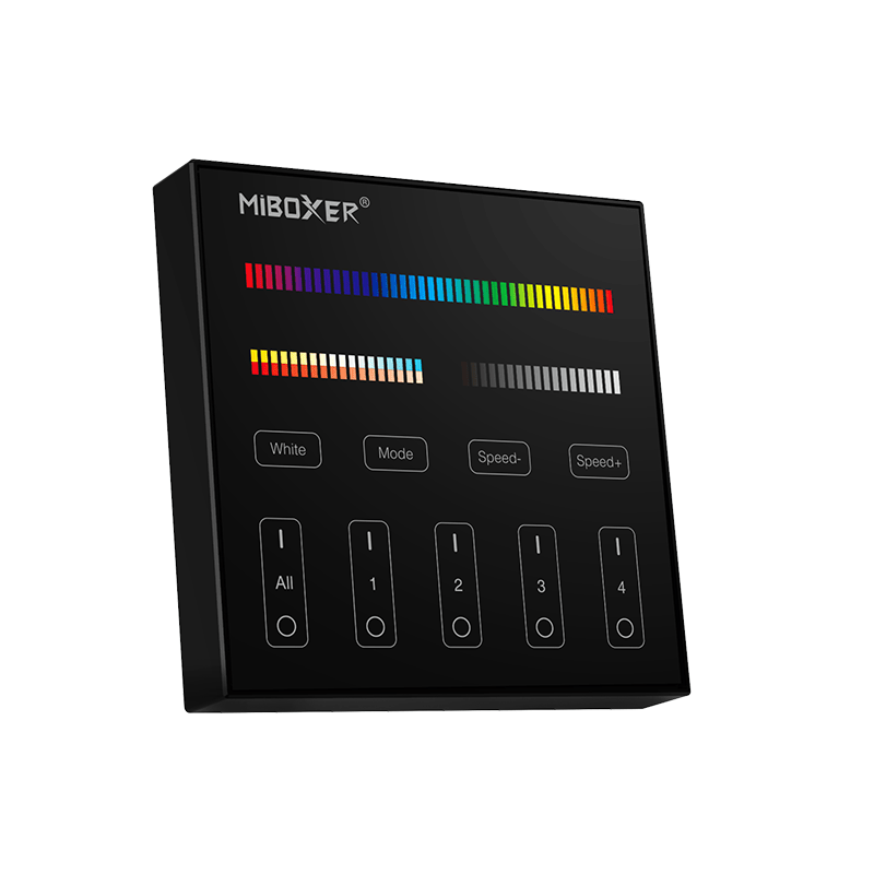 MiBoxer Wandbediening ZWART RGB + CCT (Batterij Versie) - 2.4Ghz - B4-B, foto 3 van 5