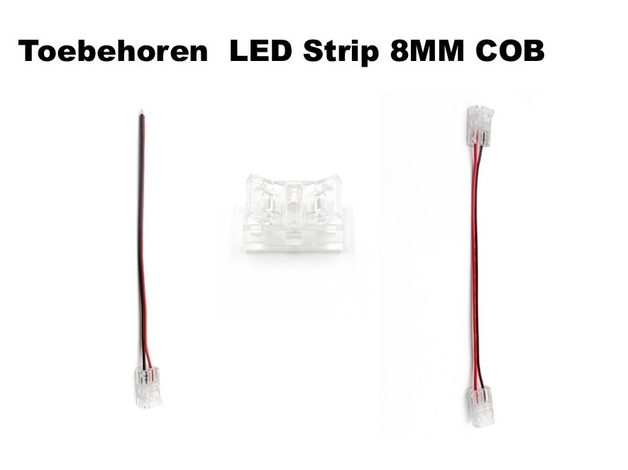 A-Serie Led Strip Connector 8MM COB Led Strips (Zonder solderen) | Geschikt voor IP20 en IP65 LED Strips, foto 2 van 5