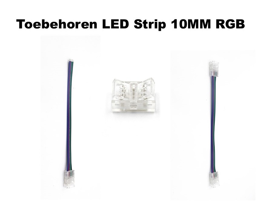 A-Serie Led Strip Connector RGB Led Strips 10MM (Zonder solderen) | Geschikt voor IP20 en IP65 LED Strips, foto 2 van 6