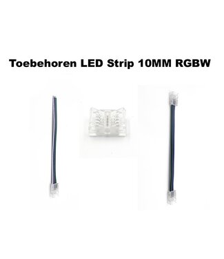 A-Serie Led Strip Connector RGBW Led Strips 10MM  (Zonder solderen) | Geschikt voor IP20 en IP65 LED Strips
