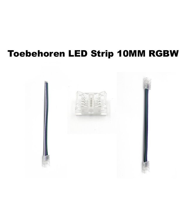 A-Serie Led Strip Connector RGBW Led Strips 10MM  (Zonder solderen) | Geschikt voor IP20 en IP65 LED Strips
