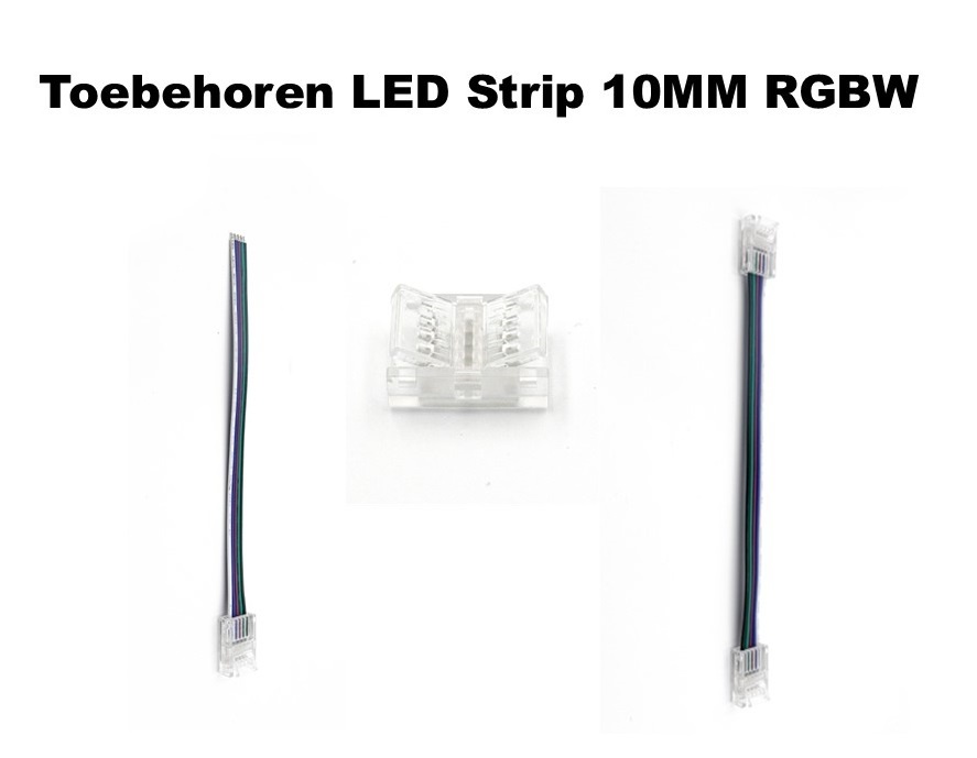 A-Serie Led Strip Connector RGBW Led Strips 10MM (Zonder solderen) | Geschikt voor IP20 en IP65 LED Strips, foto 2 van 6