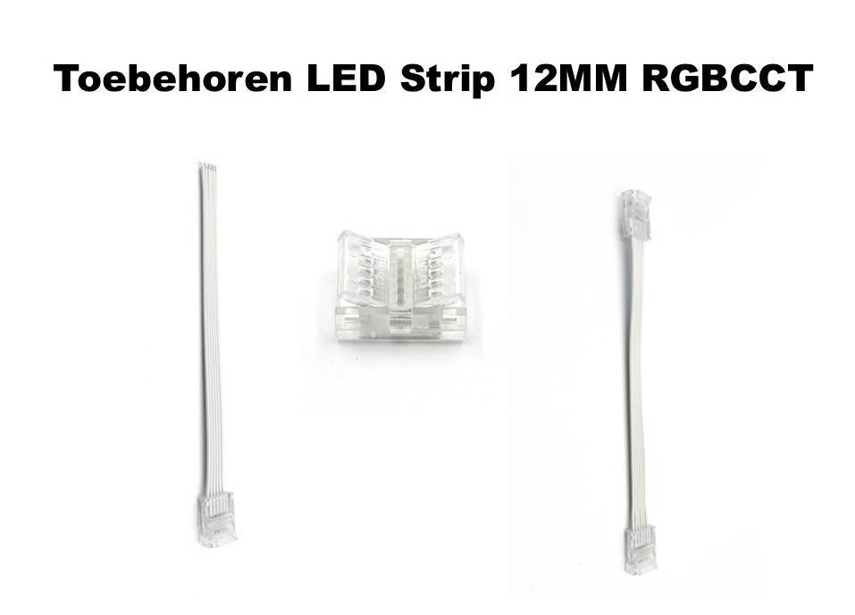 A-Serie Led Strip Connector RGBCCT Led Strips 12MM (Zonder solderen) | Geschikt voor IP20 en IP65 LED Strips, foto 2 van 6