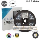 Led Strip ROL 5 Meter 5050SMD, 16w/m, 60 led/m, RGB+WW (3000K) 4IN1 LED , 24v, IP20, 10mm, 2 Jaar garantie