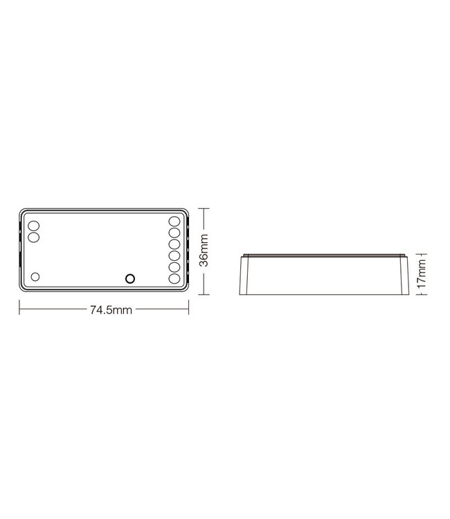 Miboxer Zigbee 3.0 + 2.4 Ghz, 3 in 1 LED Strip Controller RGB / RGB+W / RGB+CCT 12-24VDC, 12A, Werkt via Zigbee 3.0 / App / Wifi / 2.4Ghz