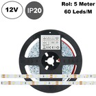 ECO Led Strip ROL 5 Meter 2835SMD, 4,8w/m, 60 led/m, 514-540 Lm/m, 12v, IP20, 8mm, 2 Jaar garantie