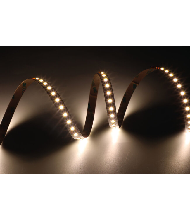 Premium Led Strip ROL 5 Meter 2835SMD, CRI90, 12w/m, 128 led/m, 1320-1440Lm/m, 24v, IP20, 10mm, 3 Jaar garantie