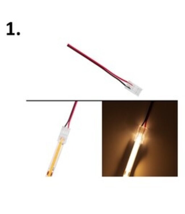 A-Serie Led Strip Connector 10MM COB Led Strips (Zonder solderen) | Geschikt voor IP20 en IP65 LED Strips