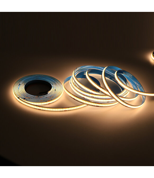 Premium Led Strip ROL 5 Meter COB, CRI90, 10w/m, 528 led/m, 850-950Lm/m, 24v, IP20, 10mm, 3 Jaar garantie