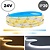 Premium Led Strip COB CCT ROL 5 Meter, 16w/m, 640 led/m, 720Lm/m, CCT (3000K tot 6500K), 24v, IP20, CRI90, 10mm, 3 Jaar garantie