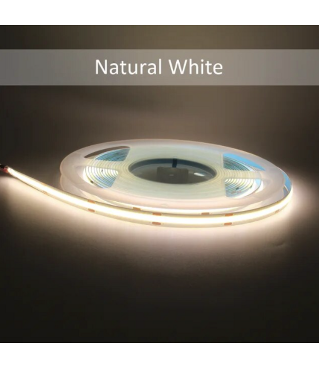 PRIME Ultra Bright Led Strip ROL 5 Meter COB, 18w/m, 480 led/m, 1440-1520Lm/m, CRI90, 24v, IP20, 10mm, 3 Jaar garantie