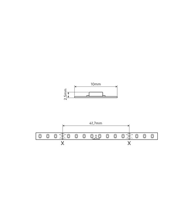 Prime High Lumen Led Strip ROL 5 Meter, 17,5w/m, 192 led/m, 2800Lm/m (160lm/w), 24v, CRI80, IP20, 10mm, 3 Jaar garantie
