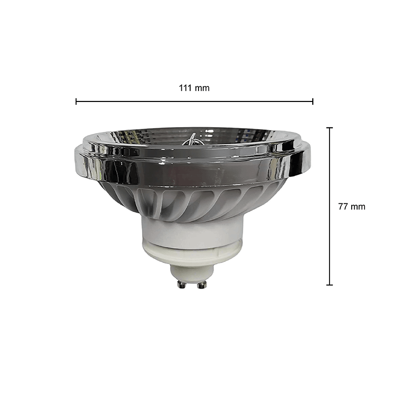 GU10 AR111 LED Spot 15w Wit, 1050 Lumen, 38°, CRI90, Dimbaar, 2 Jaar Garantie, foto 3 van 6