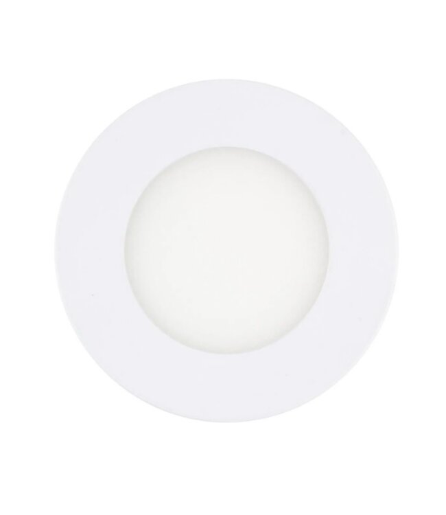 LED Downlighter Slim-U 3w, 270 Lumen, Wit, Aluminium Body, Stekkerklaar, Gatmaat Φ75mm, 2 Jaar Garantie