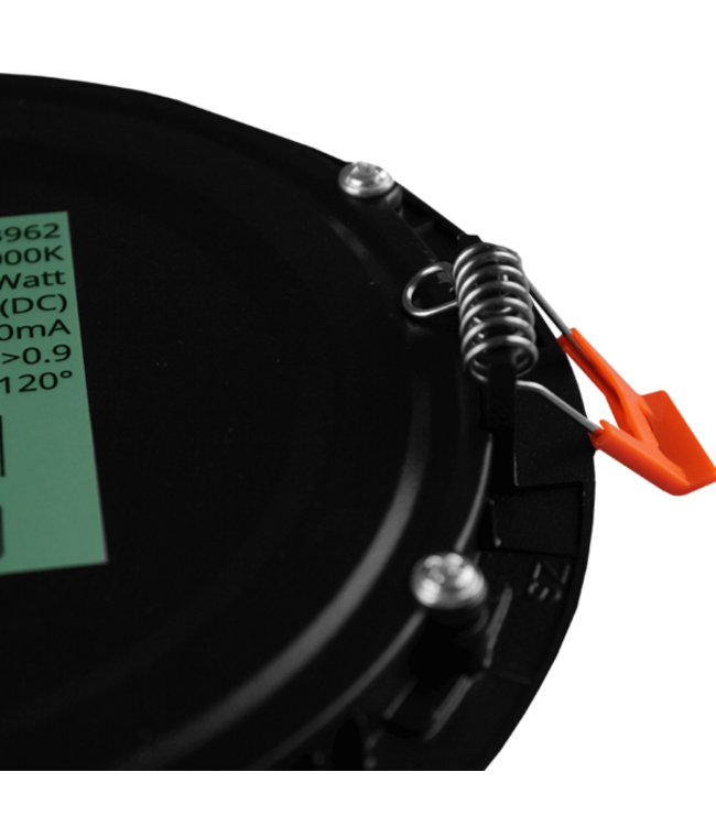 LED Downlighter Slim-U 12w, 1080 Lumen, Zwart, Aluminium Body, Stekkerklaar, Gatmaat Φ160mm, 2 Jaar Garantie