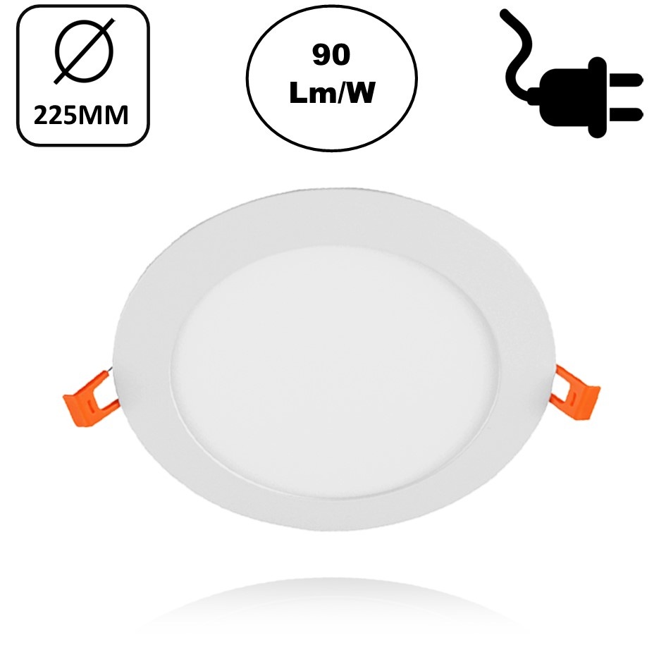 LED Downlighter Slim-U 18w, 1620 Lumen, Wit, Aluminium Body, Stekkerklaar, Gatmaat Φ210mm, 2 Jaar Garantie, foto 2 van 6