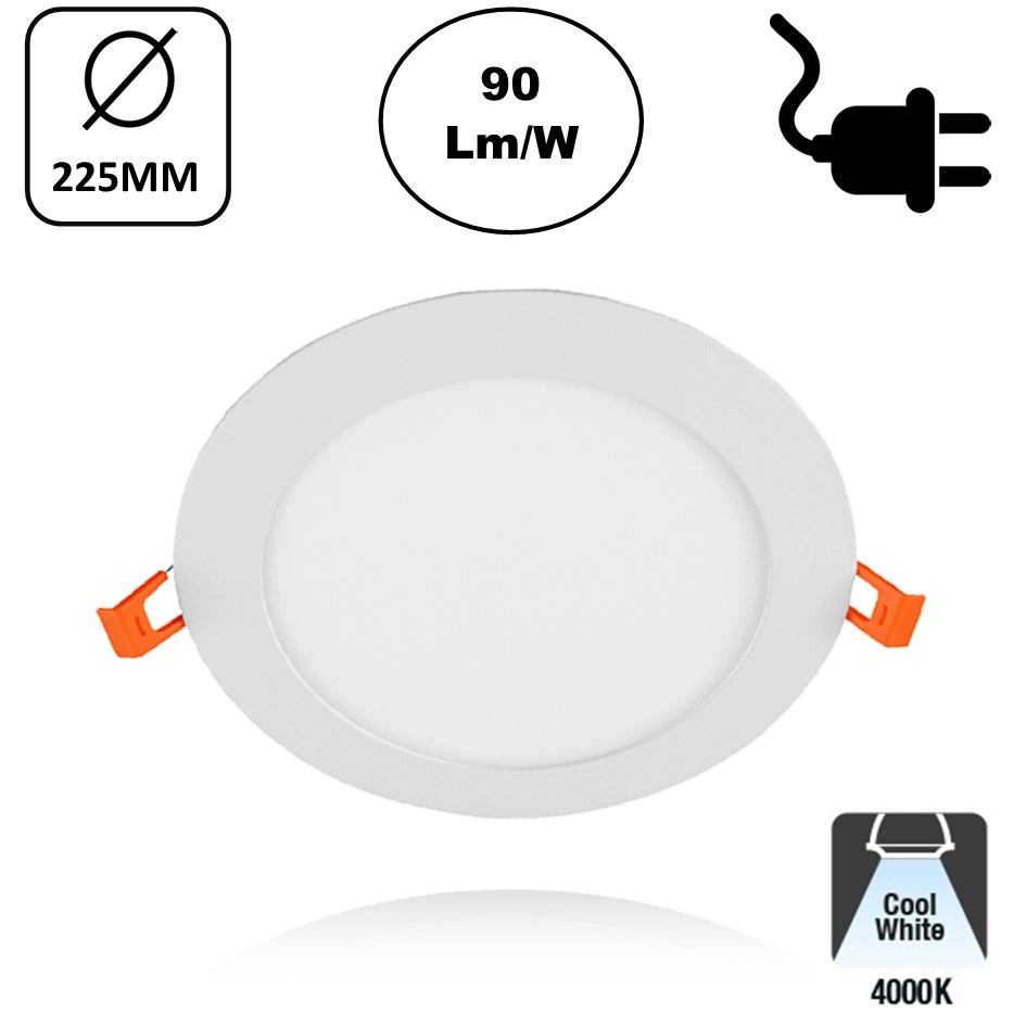 LED Downlighter Slim-U 18w, 1620 Lumen, Wit, Aluminium Body, Stekkerklaar, Gatmaat Φ210mm, 2 Jaar Garantie, foto 6 van 6