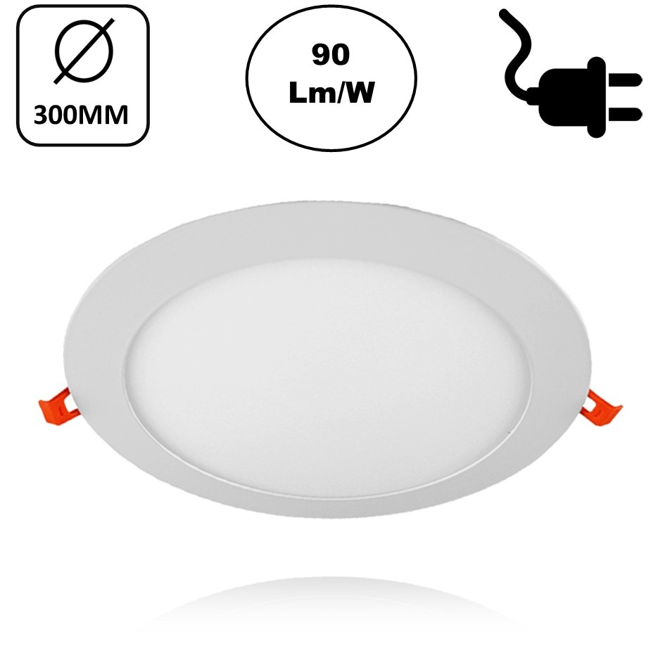 LED Downlighter Slim-U 24w, 2160 Lumen, Wit, Aluminium Body, Stekkerklaar, Gatmaat Φ280mm, 2 Jaar Garantie, foto 2 van 6