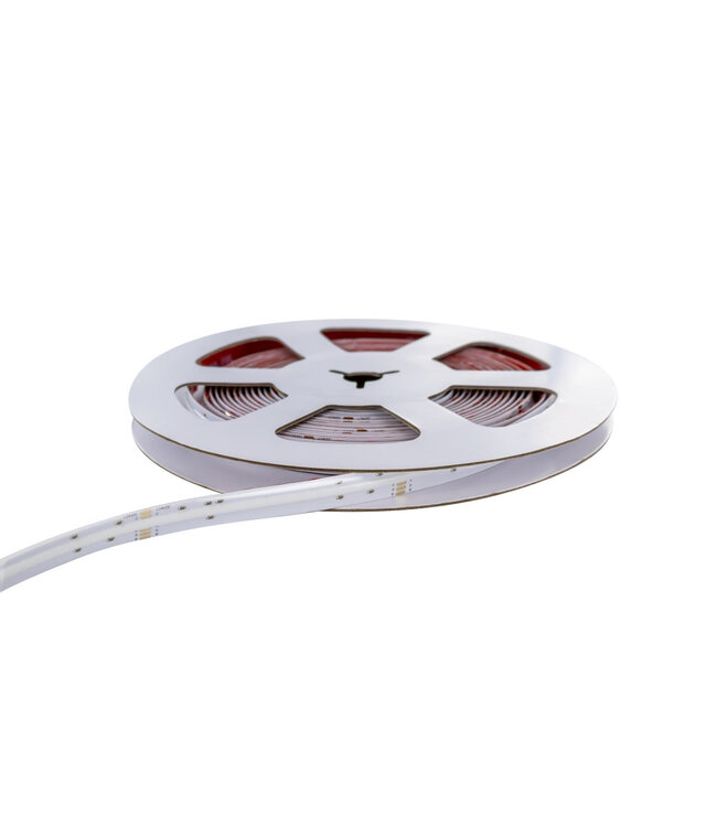 Premium Led Strip ROL 5 Meter COB, 16w/m, 896 led/m, RGB+ Neutraal Wit (4000K), CRI90, 24v, IP20, 12mm, 3 Jaar garantie
