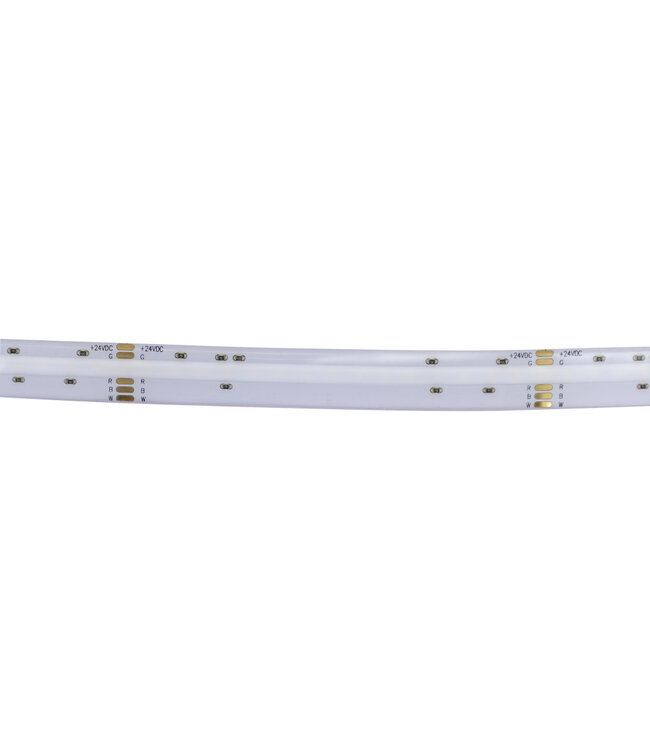 Premium Led Strip ROL 5 Meter COB, 16w/m, 896 led/m, RGB+ Neutraal Wit (4000K), CRI90, 24v, IP20, 12mm, 3 Jaar garantie