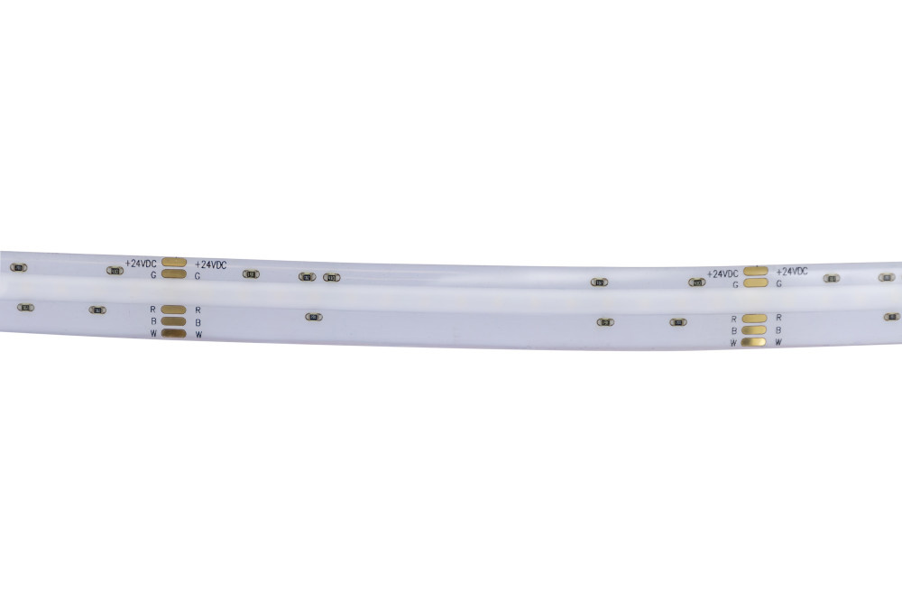 Premium Led Strip ROL 5 Meter COB, 16w/m, 896 led/m, RGB+ Neutraal Wit (4000K), CRI90, 24v, IP20, 12mm, 3 Jaar garantie, foto 3 van 6