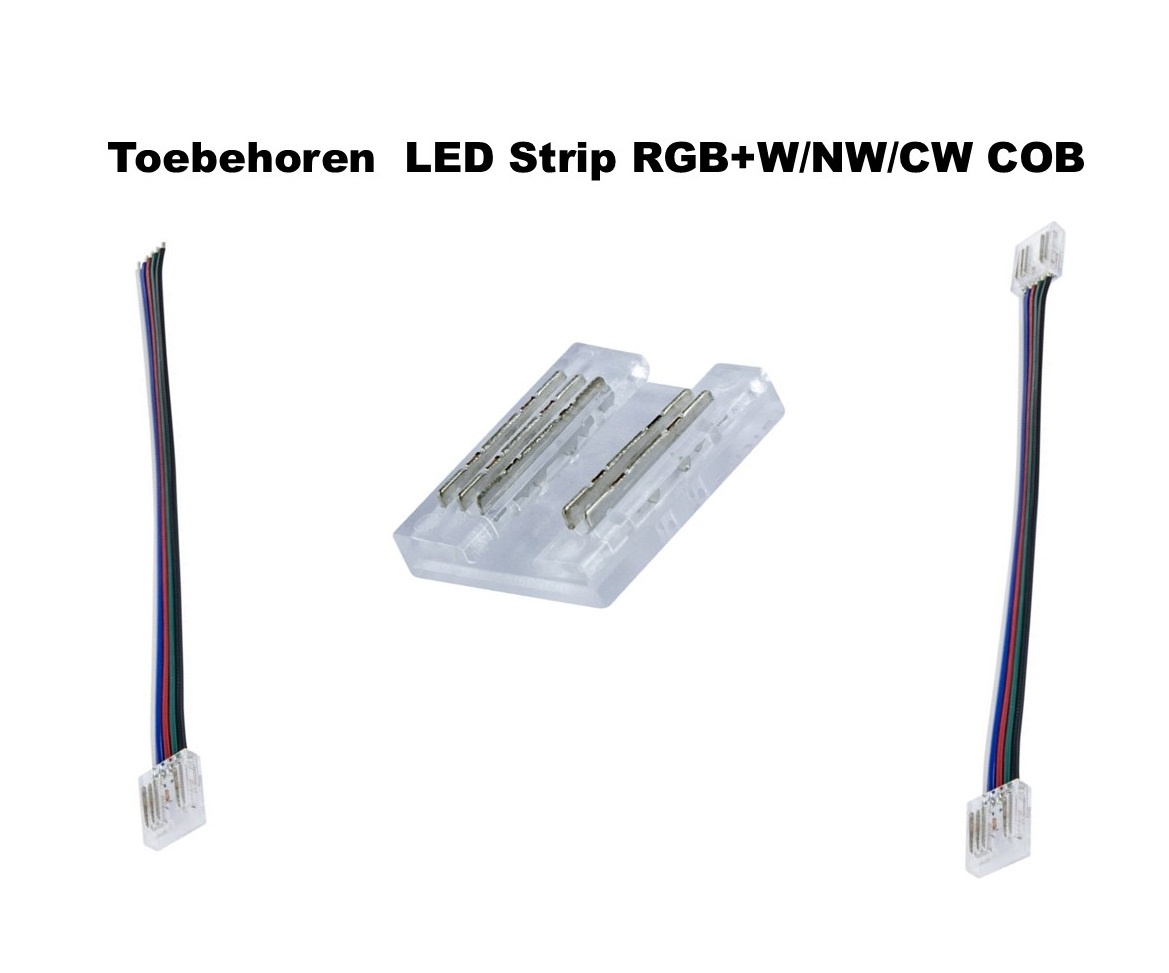 Led Strip Connector COB RGBW/NW/CW Led Strips 12MM (Zonder solderen) | Geschikt voor IP20 COB LED Strips, foto 2 van 4