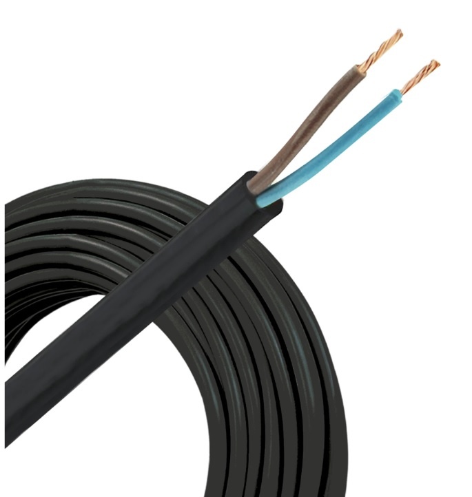 Installatiekabel H05VV-F 2X0.75mm² - Strekkende Meter
