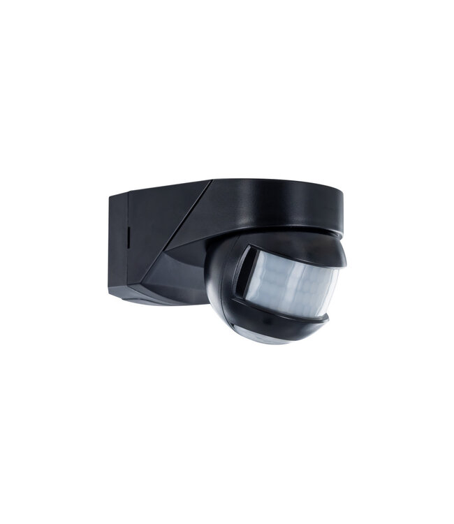 4-IN-1 Opbouw Bewegingsmelder Zwart, 180 en 360 graden, Detectierange: 12 Meter, Max. 2000w, IP54, 2 Jaar Garantie