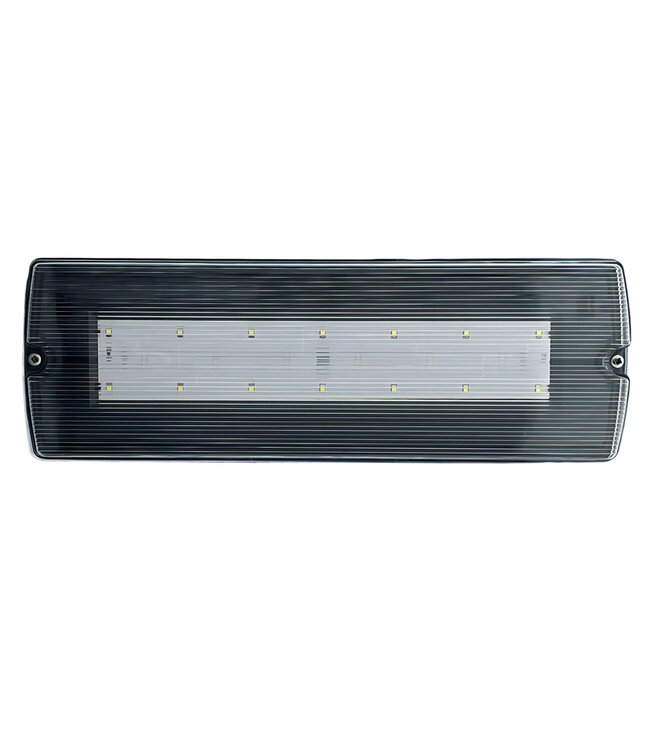 Auto-Test LED Opbouw Noodverlichtingsarmatuur Zwart 4w, 280 Lumen, IP65, Met pijlaanduiding, 3 Jaar garantie