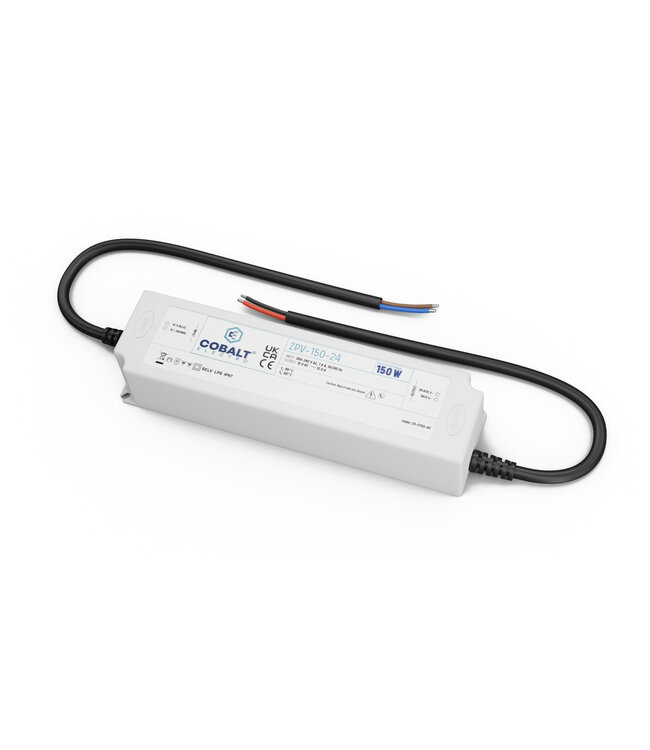 Cobalt Premium IP67 Waterproof Led Strip voeding 24V/150W/6,25A, Max: 120w, Afm:190x52x37 mm, 3 Jaar Garantie