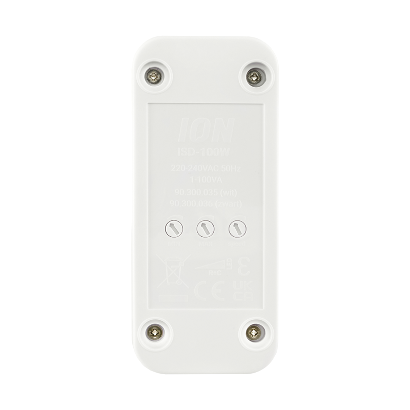 ION INDUSTRIES Led Snoerdimmer, WIT, 0,3-75 watt, Druktoets, foto 4 van 6