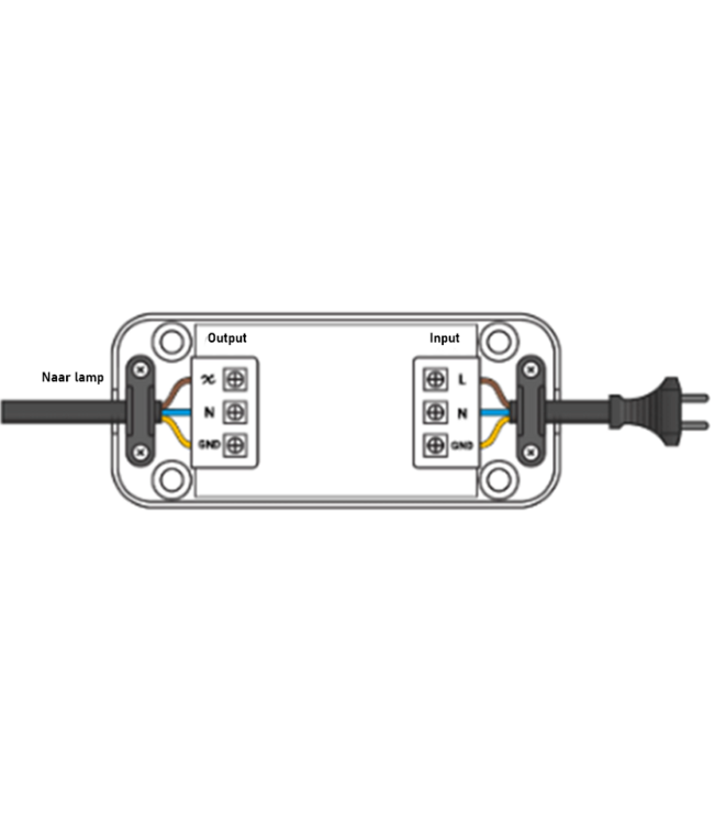 ION INDUSTRIES Led Snoerdimmer, ZWART,  0,3-75 watt, Druktoets