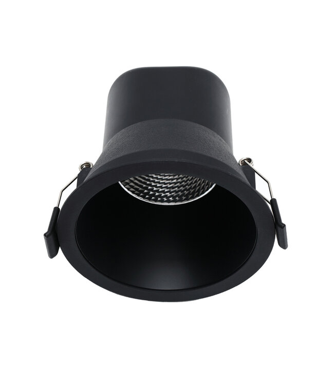 Verluxe Inbouw LED Spot Zwart 6w, 480Lm, IP44, CCT Switch (2700K/3000K/4000K), Dimbaar, UGR<16, CRI90, Gatmaat 68mm, 3 Jaar Garantie