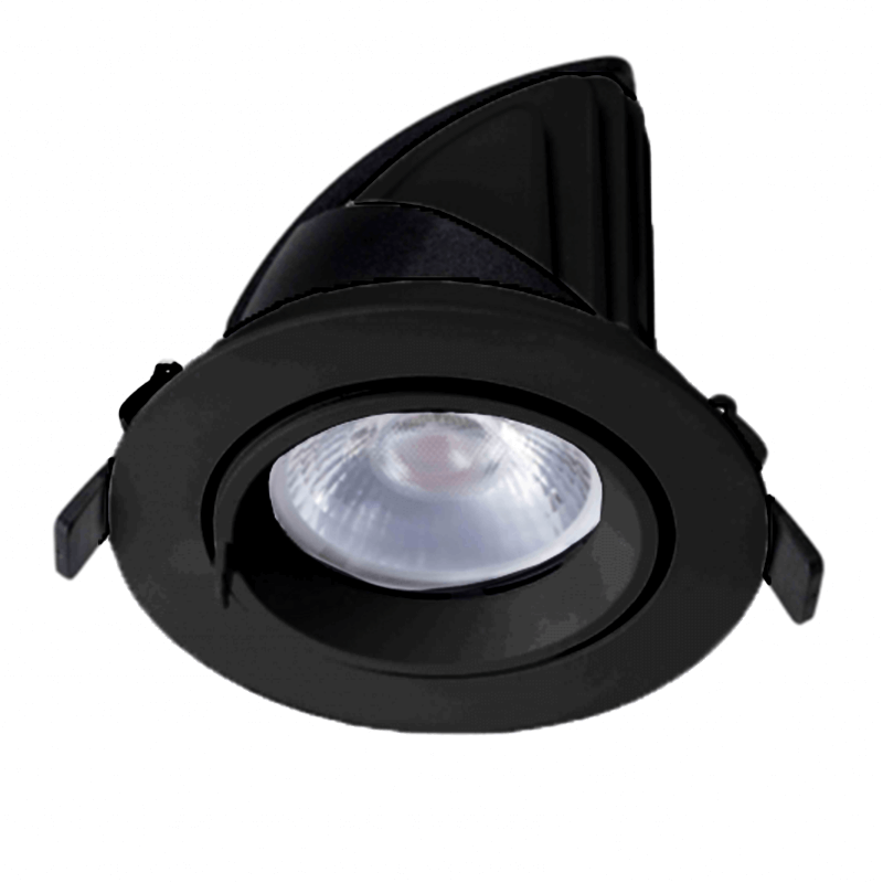 LED Banaanspot 30w, CCT (2700K/3000K/4000K), 2700 lm (90lm/w), Gatmaat 145mm, Zwart, 3 Jaar Garantie, foto 3 van 5