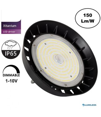 High Bay Led Ufo 150w, 22500 Lumen, IP65, 1-10v Dimmable Philips LED Driver, 5 Jaar Garantie