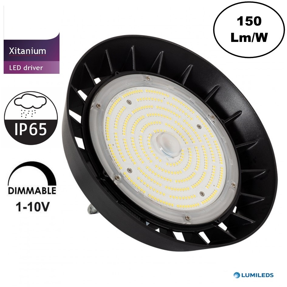 UITVERKOOP: High Bay Led Ufo 200w, 30000 Lumen, IP65, 1-10 Dimmable Philips LED Driver, foto 2 van 6