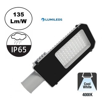 UITVERKOOP: Led Straatverlichting 40w, LumiLeds, 5400 Lm (135lm/w), IP65