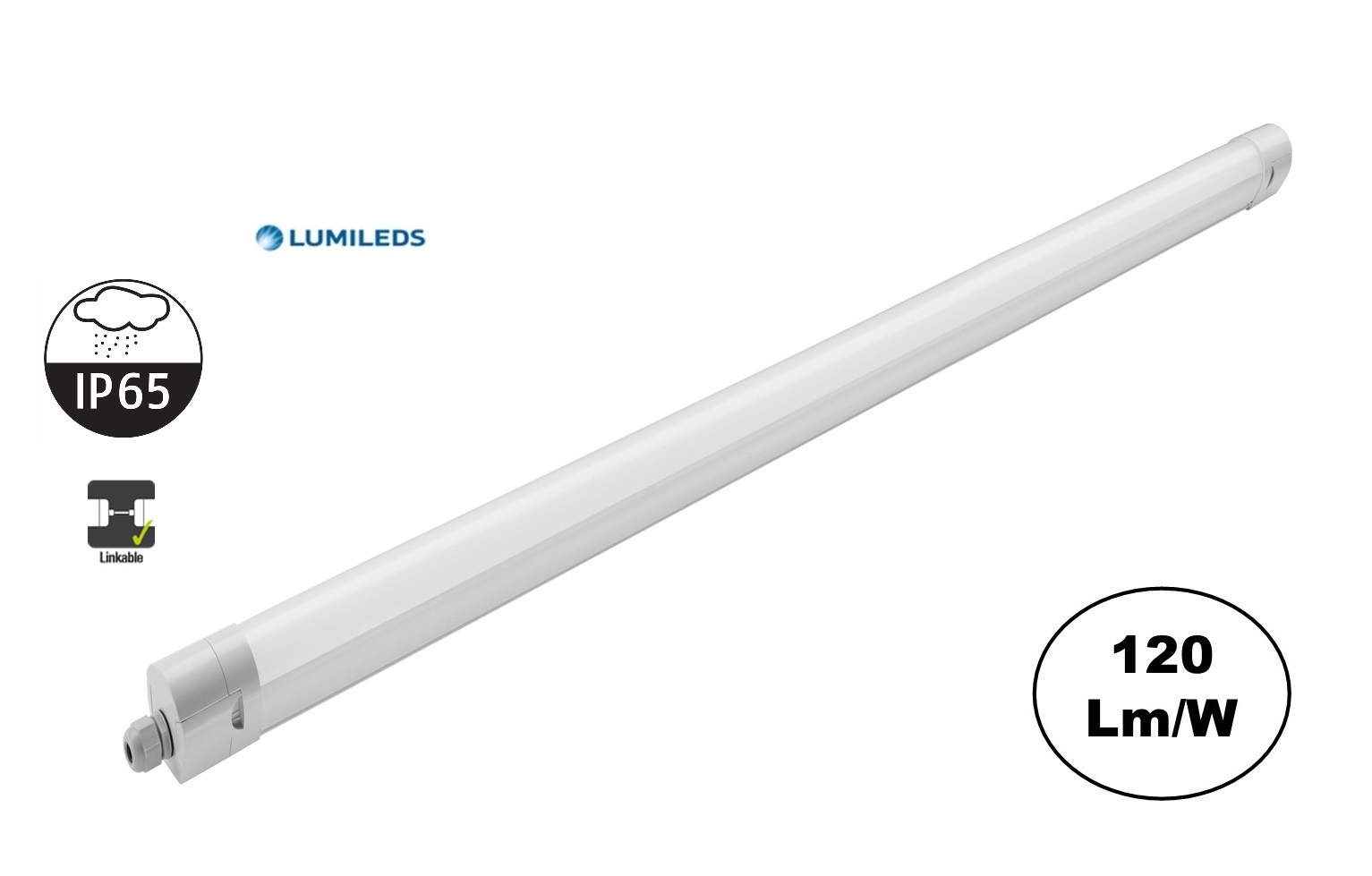 PH Led Tri Proof 60cm, 18w, 2160 Lumen, Philips LED Driver, LumiLEDS, IP65, 3 jaar garantie, foto 2 van 6