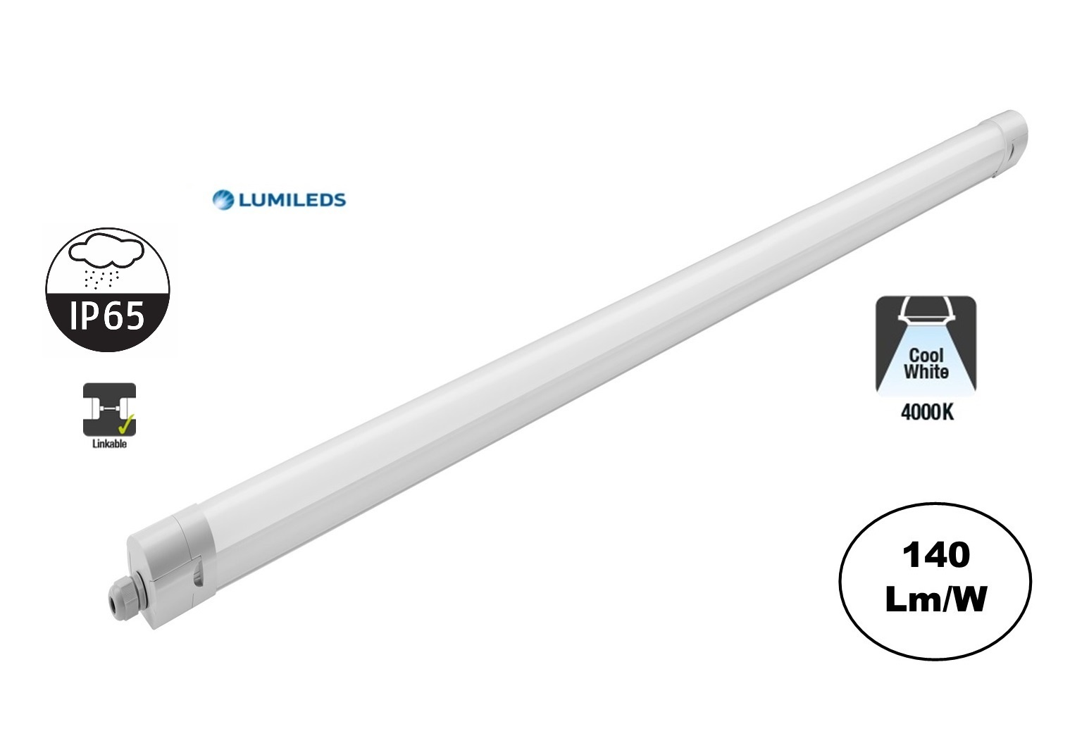 PH Led Tri Proof 150cm, 50w, 7200 Lumen, Philips LED Driver, LumiLEDS, IP65, 3 jaar garantie