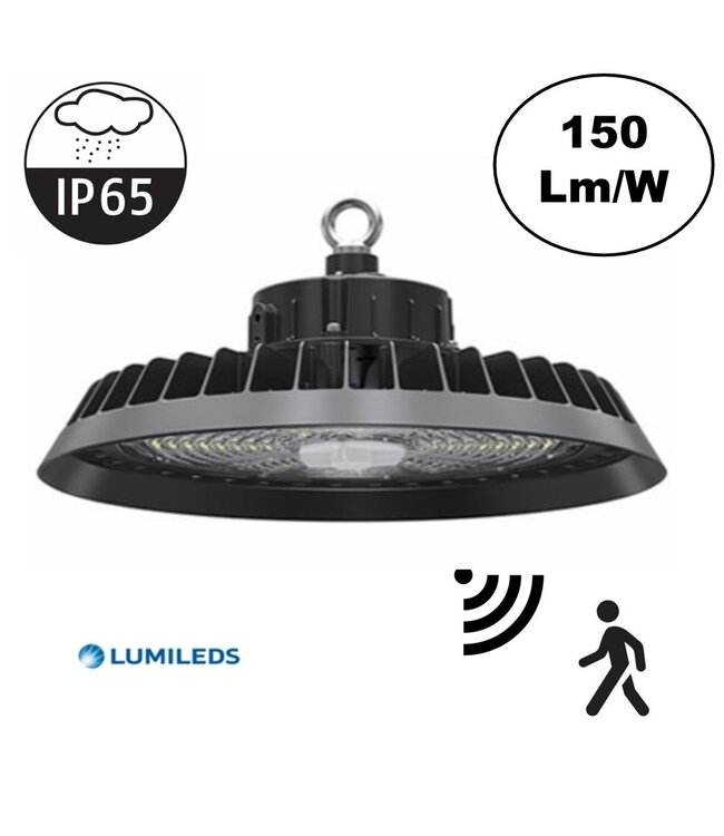 CU2 High Bay Led Ufo 100w, 15000 Lumen, IP65, Met Bewegingssensor, 5 Jaar Garantie