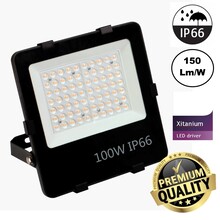 PRO LED Floodlight 100w, 15000 Lumen, PH Xitanium LED Driver, IP66, 3 Jaar garantie