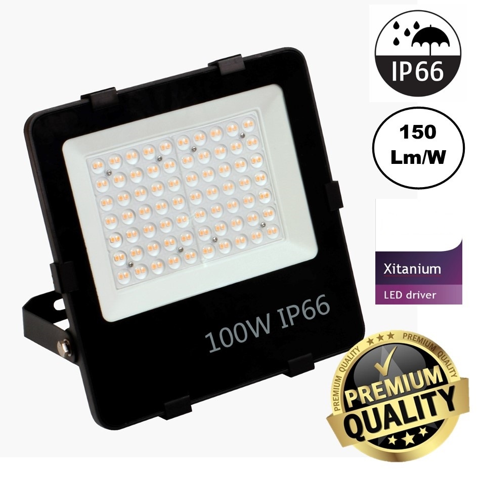 PRO LED Floodlight 100w, 15000 Lumen, Philips Xitanium LED Driver, IP66, 3 Jaar garantie, foto 2 van 6